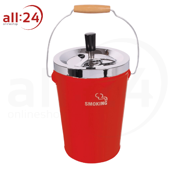 Aschenbecher Drehascher Smoking XXL Rot 13cm 