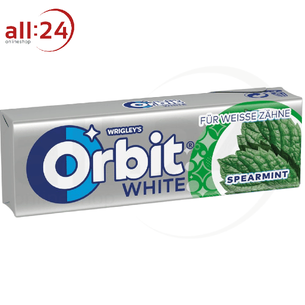 Orbit White Spearmit Kaugummi - XXL Vorteilspack, 30 Packungen á 10 Stück 