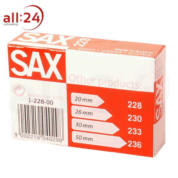 SAX Büroklammern 228 100 Stück 2 cm verzinkt 