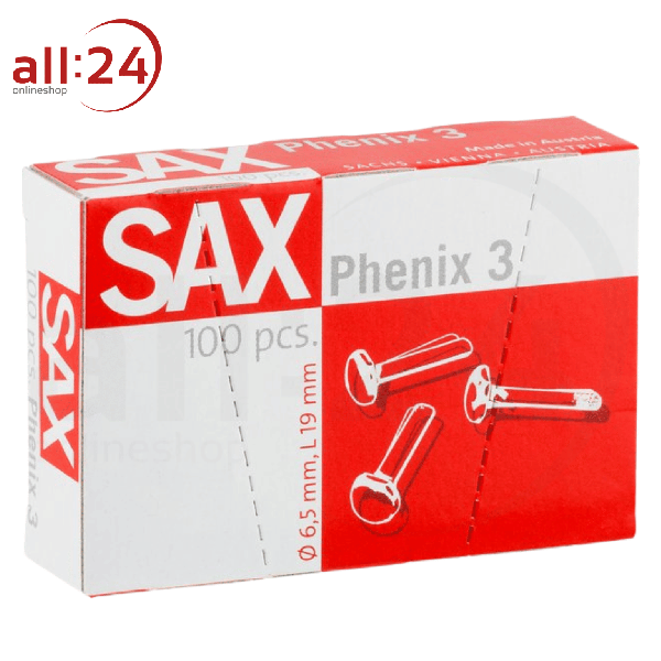 SAX Rundkopfklammern Phenix 3, 100 Stück Ø 19mm 