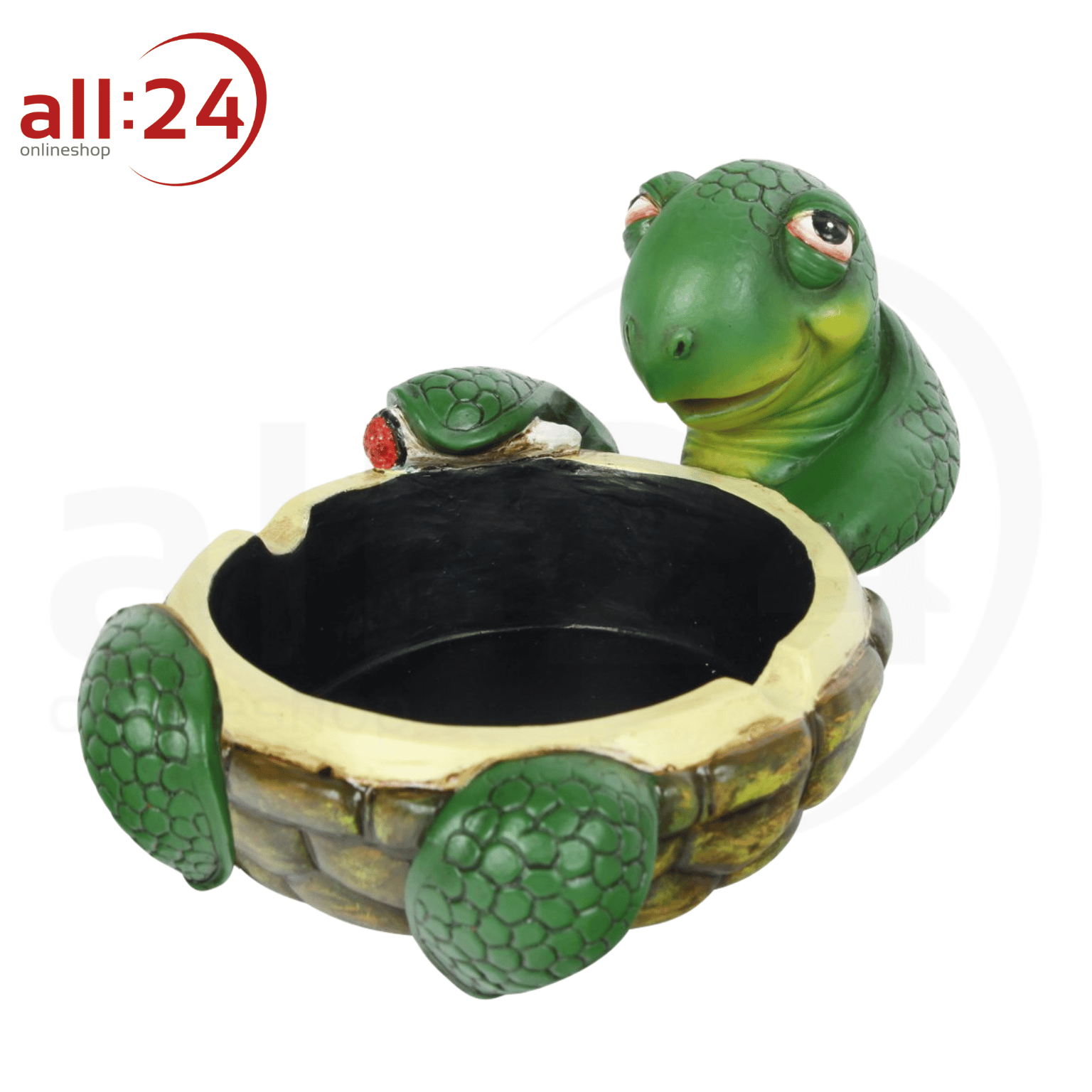 Aschenbecher Keramik "Turtle" Schildkröte 10,4 cm Ø 