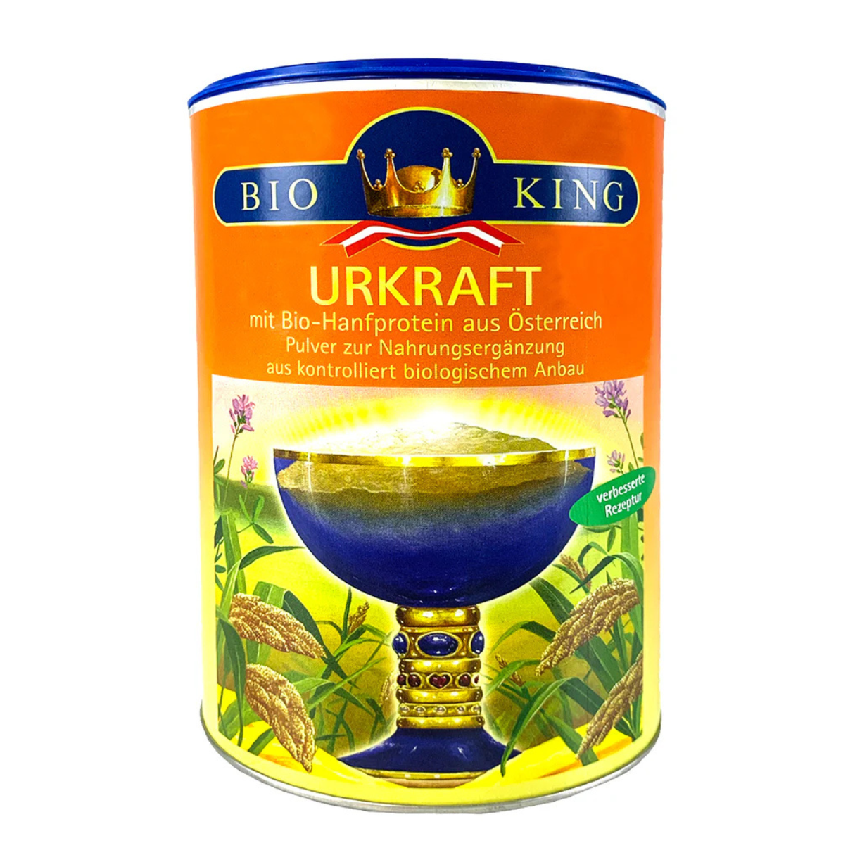 BioKing Urkraft mit Bio-Hanfprotein aus Österreich Pulver, 500g 