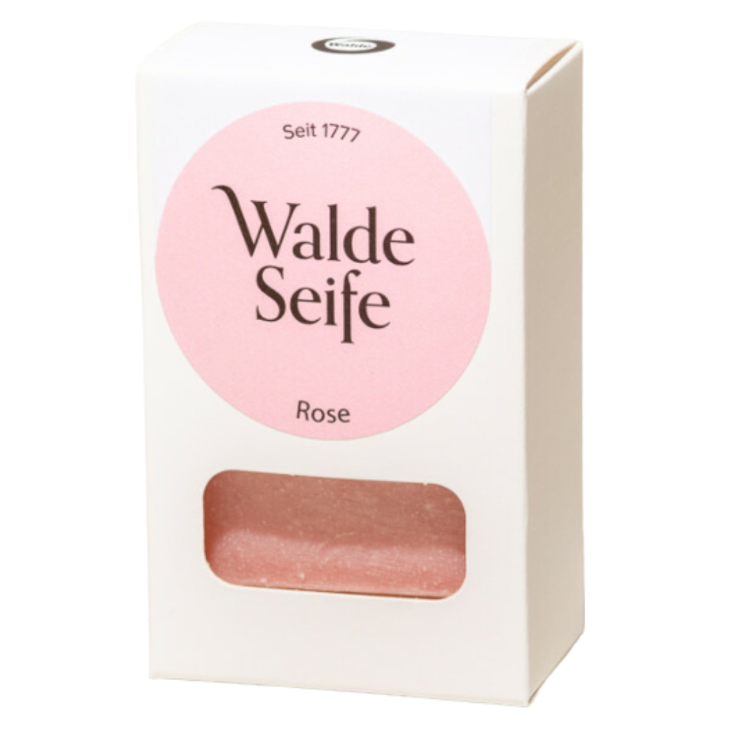 Walde Seifenstück Naturseife Rose 100g Plastikfrei 