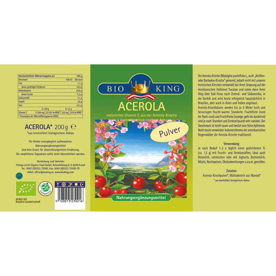 BioKing Bio Acerola Fruchtpulver 