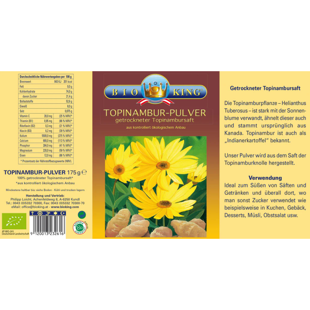 BioKing Bio Topinamburpulver 175g 