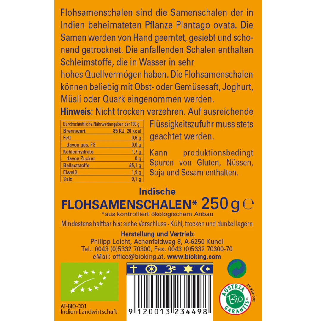 BioKing Bio Flohsamenschalen 