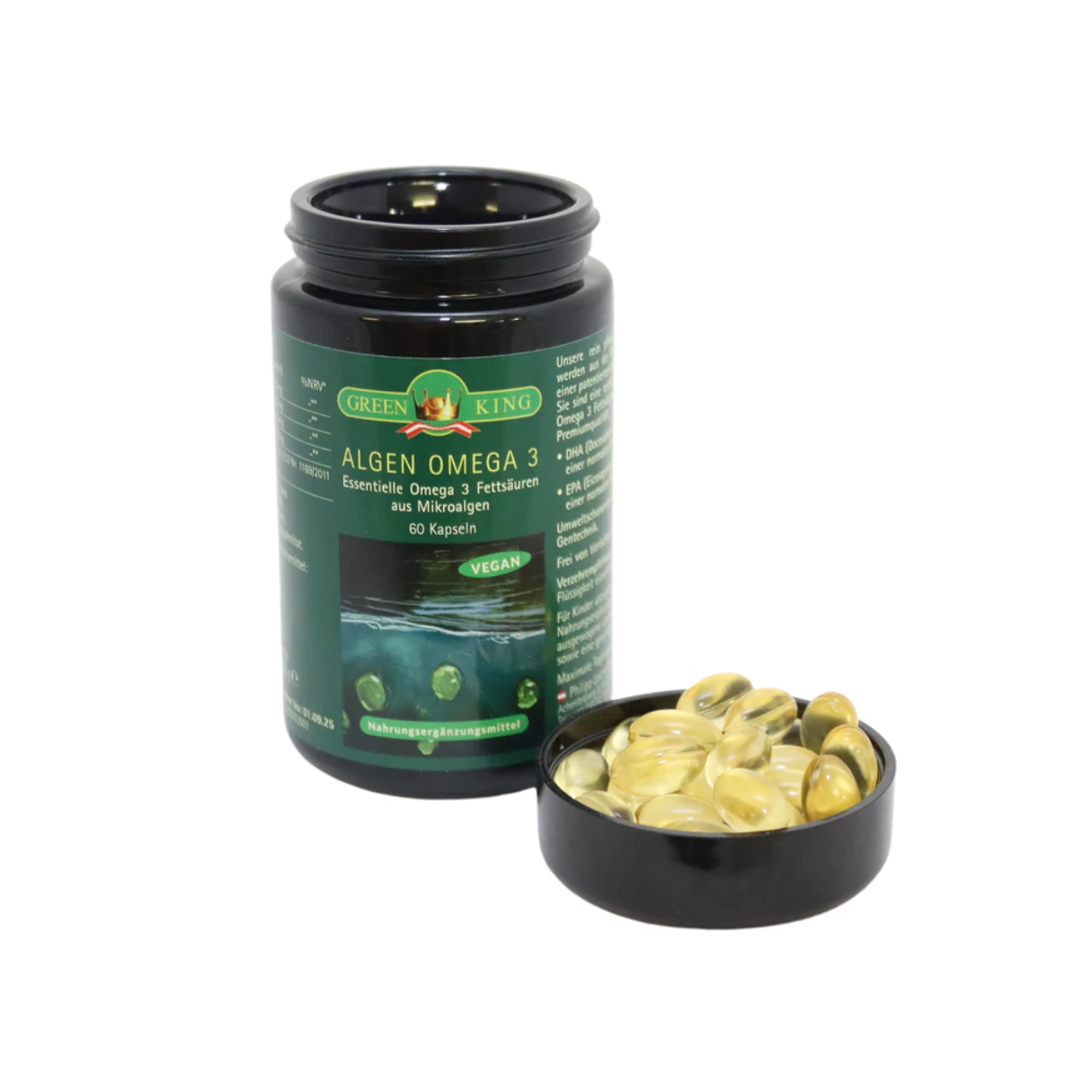 GreenKing Algen Omega 3 60 Kapseln Vegan 