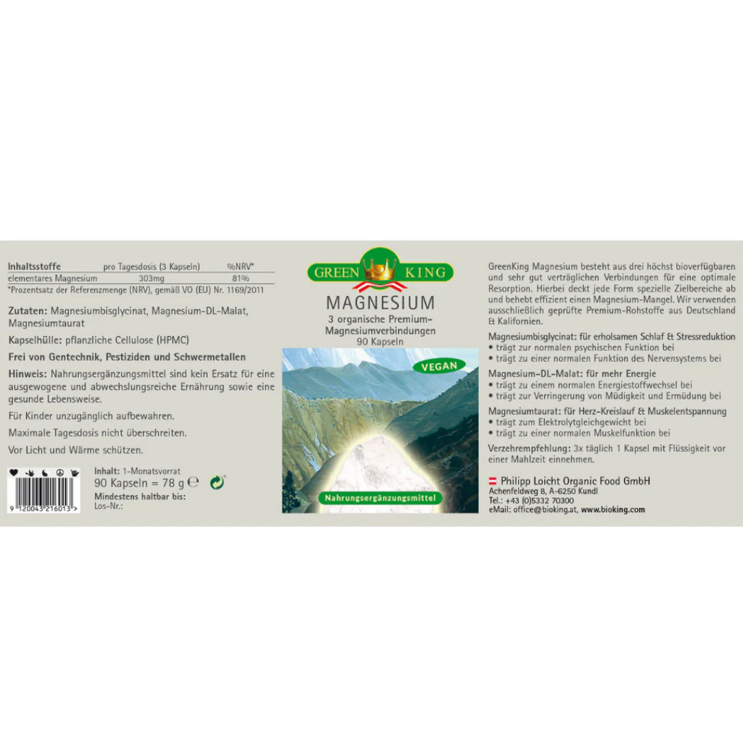 GreenKing Magnesium 90 Kapseln 