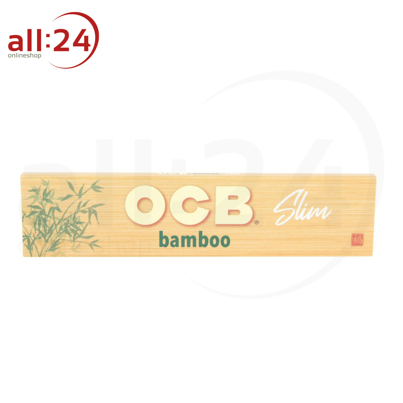BOX OCB Bamboo King Size Slim Zigarettenpapier - 50 Stück, Ungebleichte Bambusfasern 