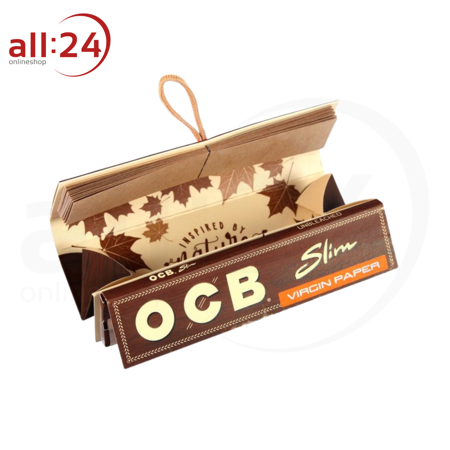 BOX OCB Unbleached Virgin Paper Rollkit 