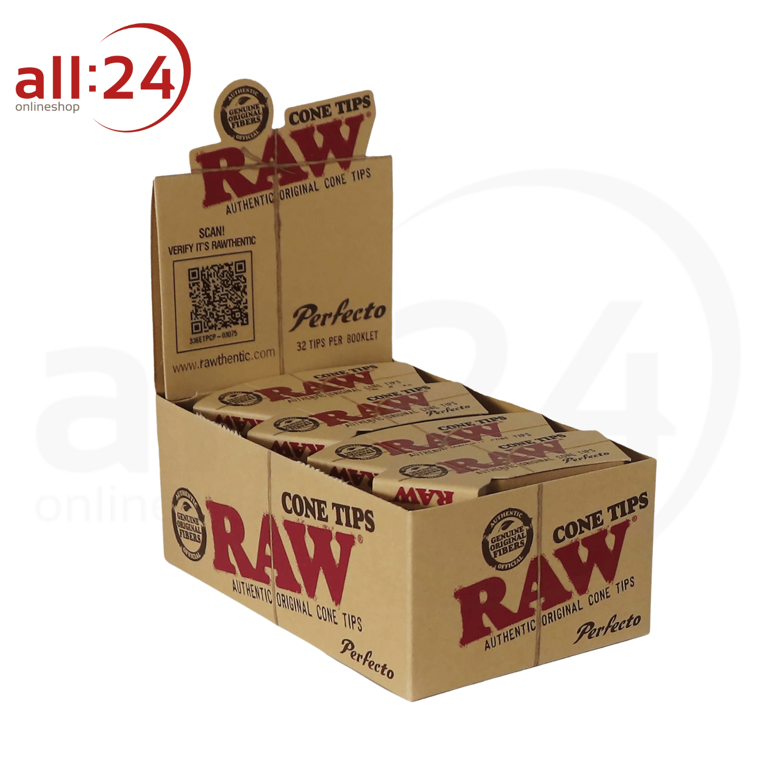 BOX RAW Filtertips Konisch Perfecto, 24 Stück 