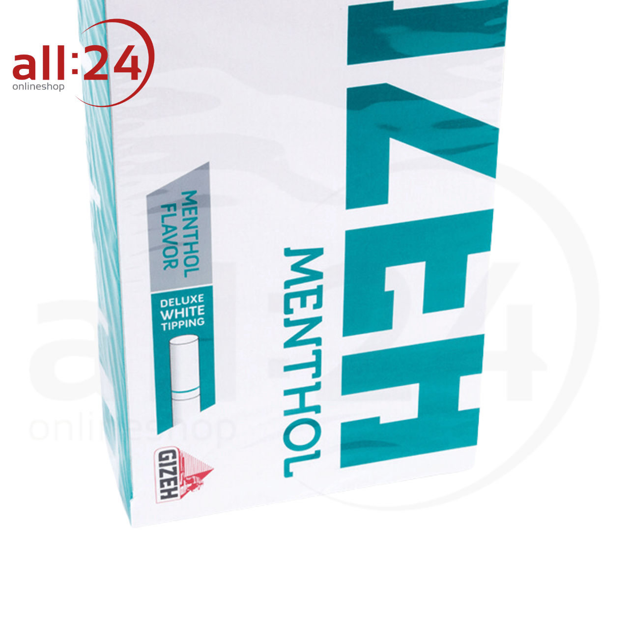 GIZEH Menthol Tip Hülsen - Packung mit 100 Stück 