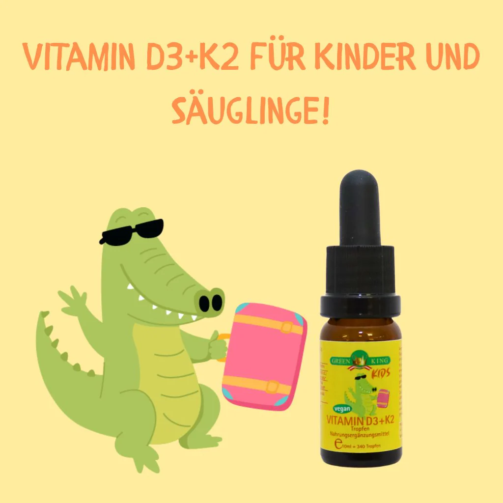 GreenKing Vitamin D3 + K2 für Kinder 