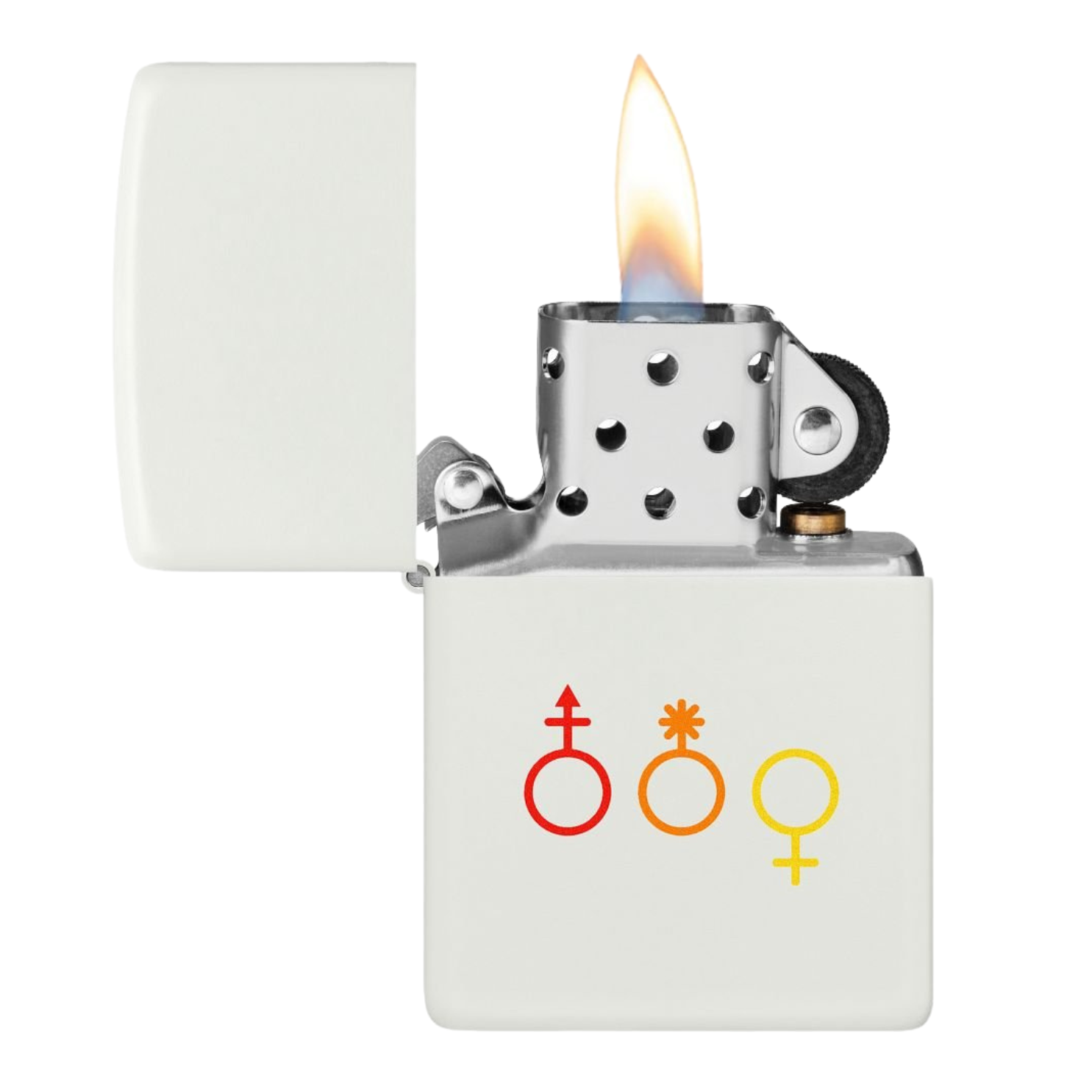 Zippo Feuerzeug Classic LGTBQ+ White Matte 