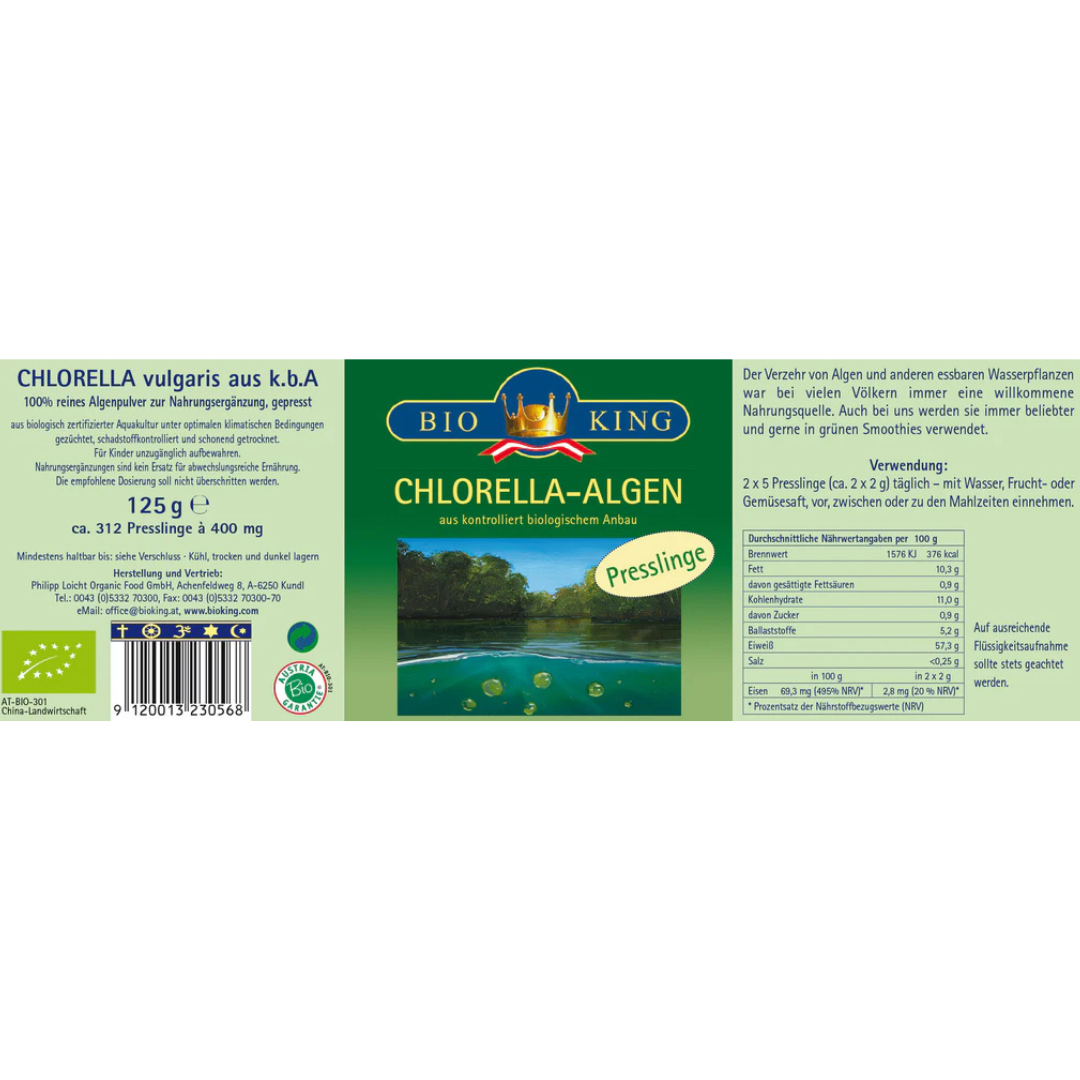 BioKing Bio Chlorella-Algen Presslinge 