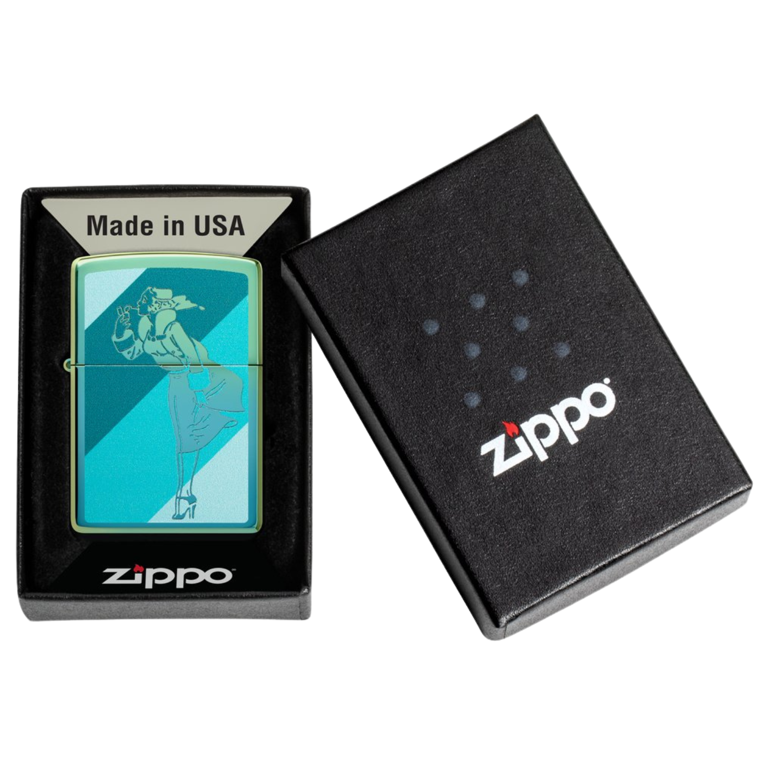 Zippo Feuerzeug Türkis Frau 49191 