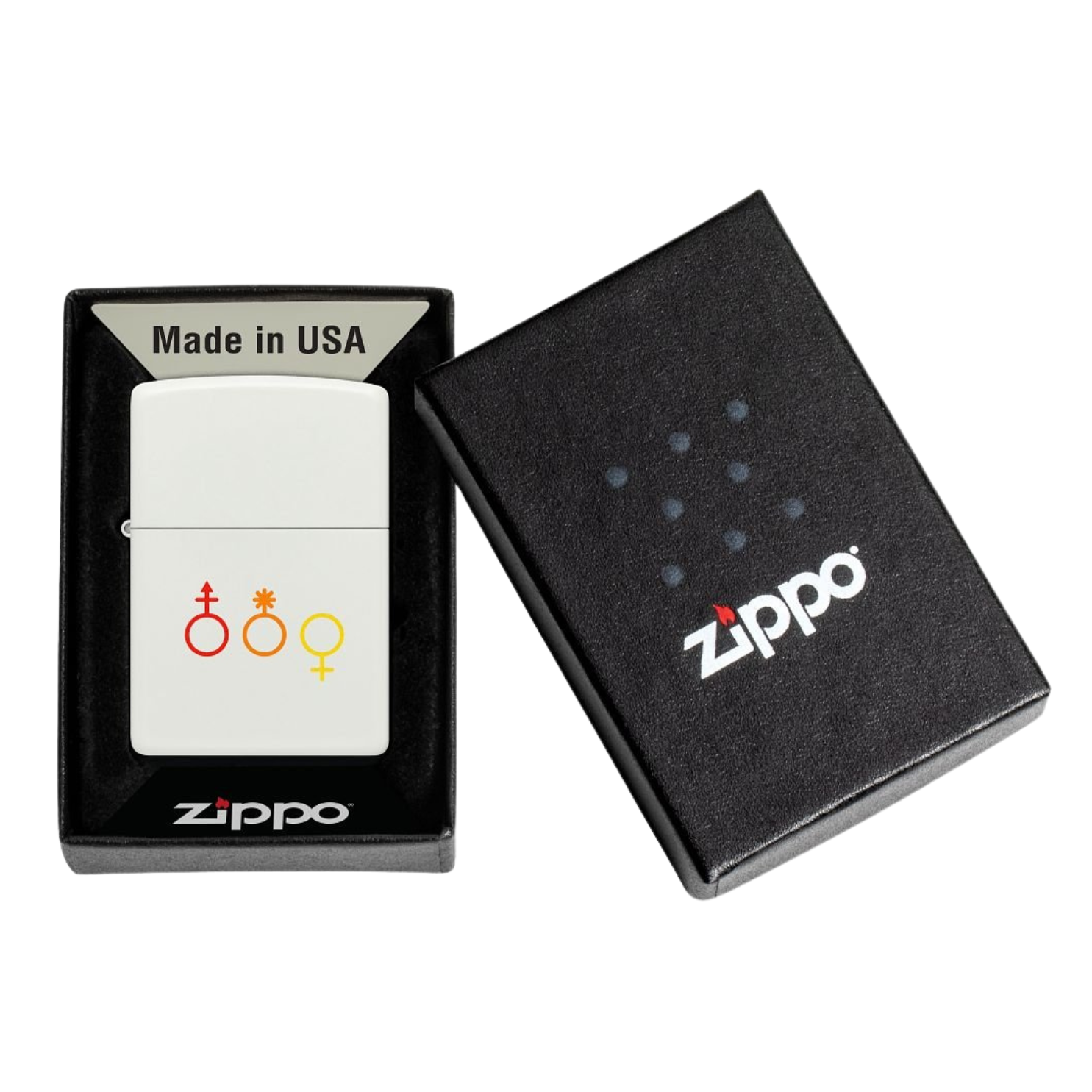 Zippo Feuerzeug Classic LGTBQ+ White Matte 